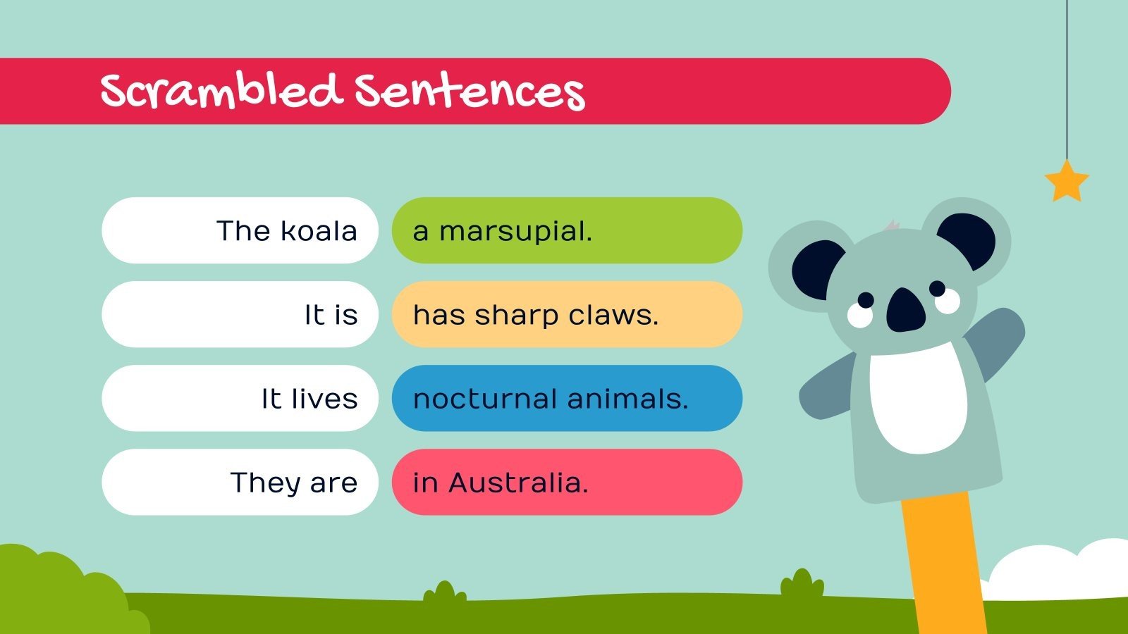 Sticks to Make Sentences Google Slides & PPT template