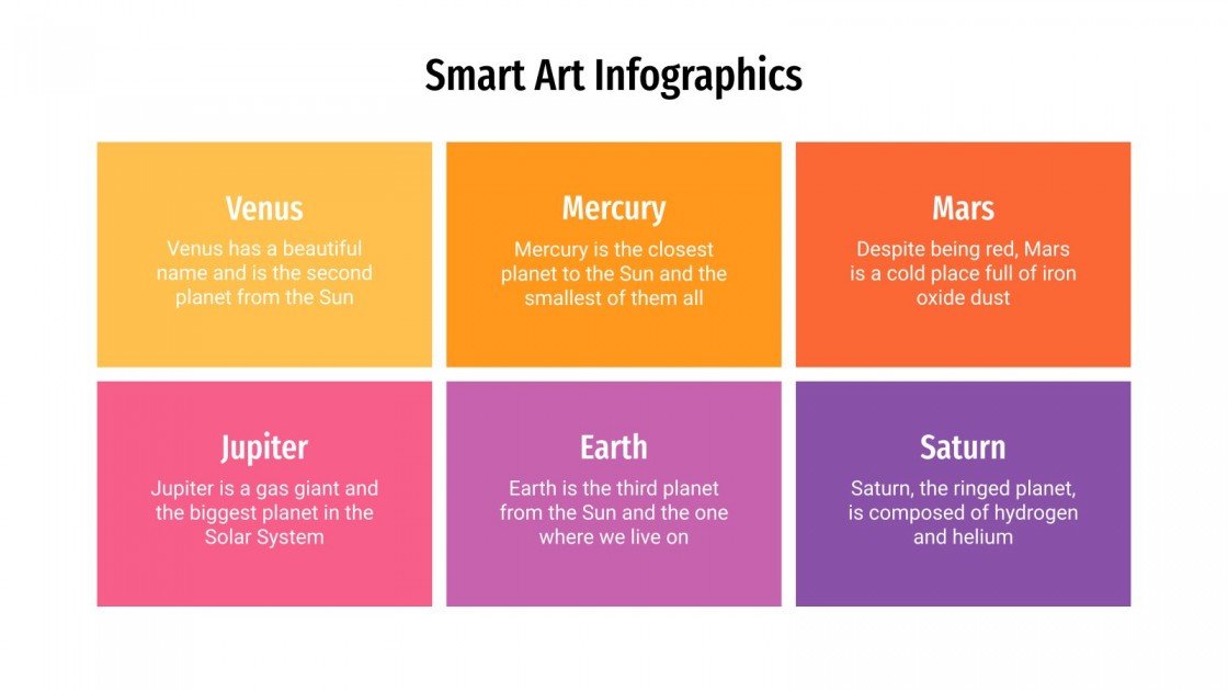 Smart Graphics Slide Smart Art Infographics | Google Slides theme & PPT template