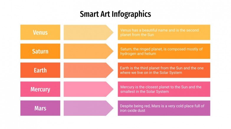 Smart Graphics Slide Smart Art Infographics | Google Slides theme & PPT template