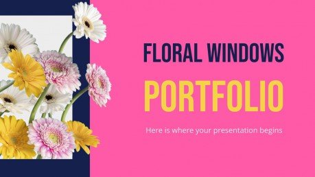 Floral Windows Portfolio presentation template