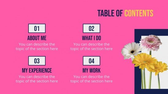 Floral Windows Portfolio presentation template