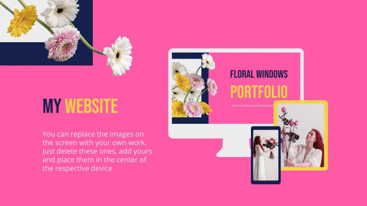 Floral Windows Portfolio presentation template