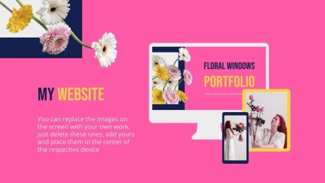 Floral Windows Portfolio presentation template