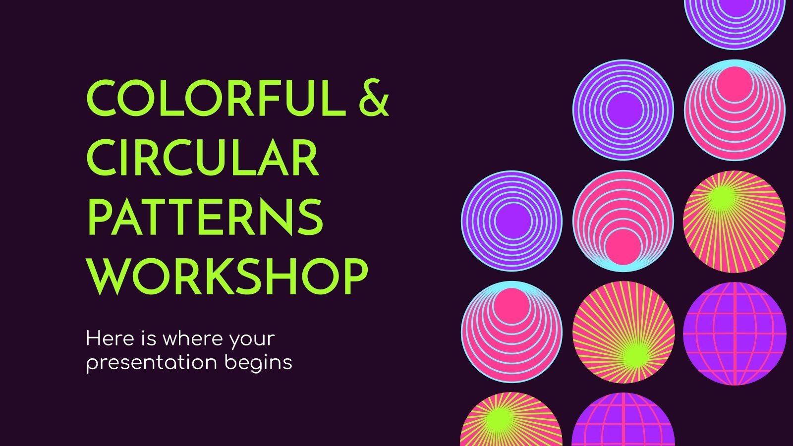 Colorful & Circular Patterns Google Slides & PPT