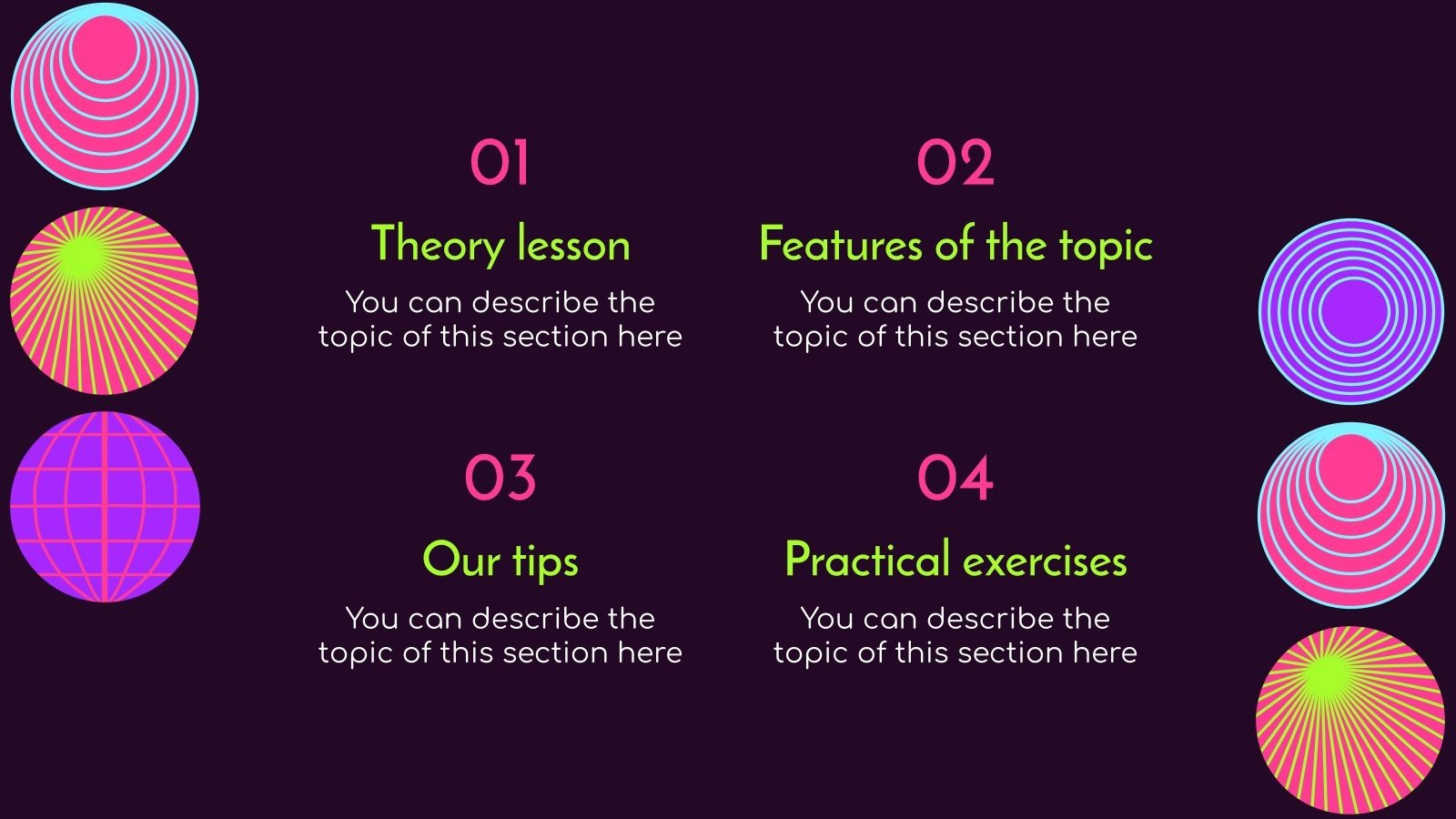 Colorful & Circular Patterns Google Slides & PPT