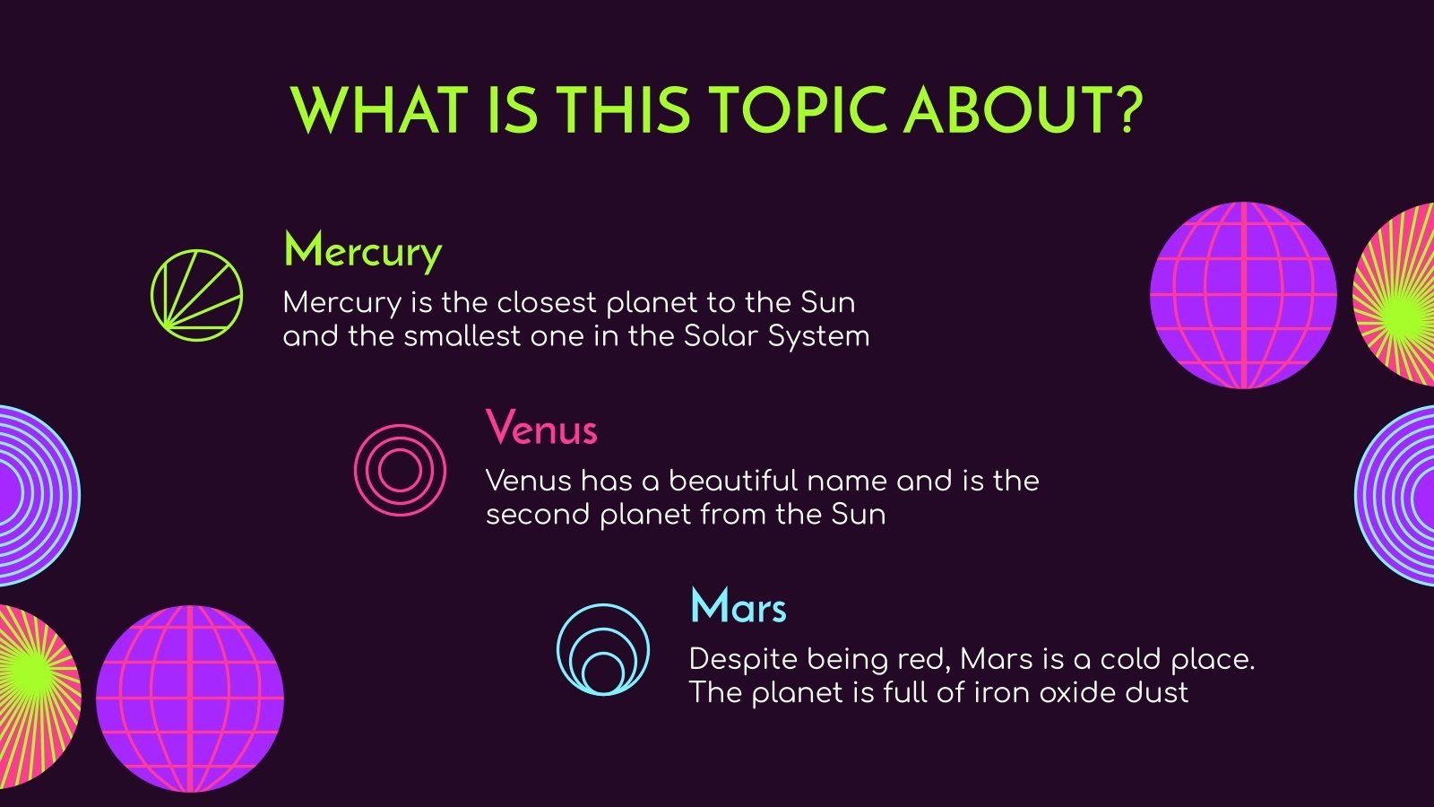 Colorful & Circular Patterns Google Slides & PPT