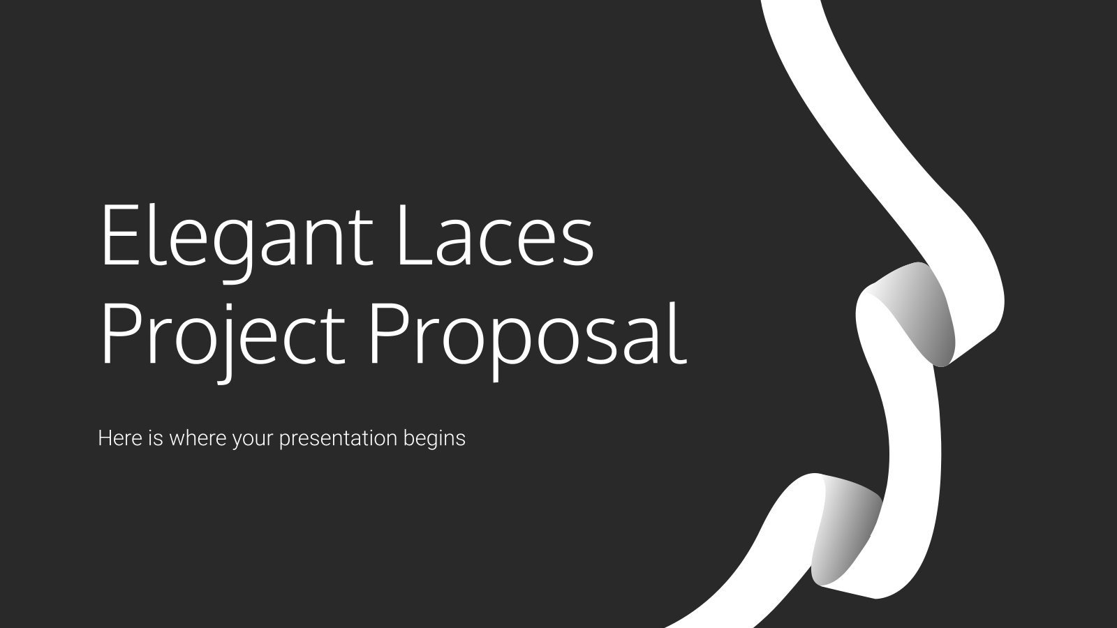 Proposition de projet de lacets élégants Modèles de présentation