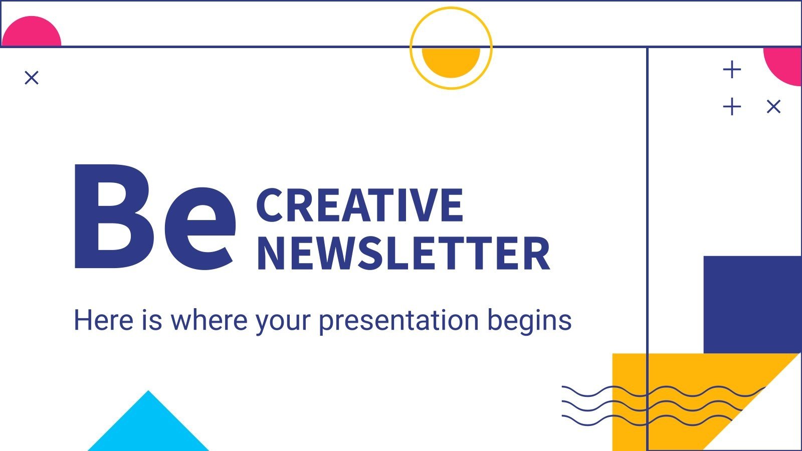 Newsletter Soyez créatifs Modèles de présentation