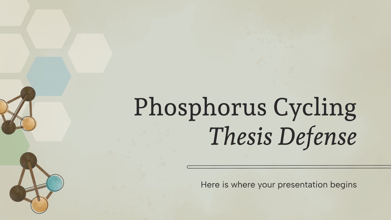 Cyclisme du phosphore : soutenance de thèse Modèles de présentation