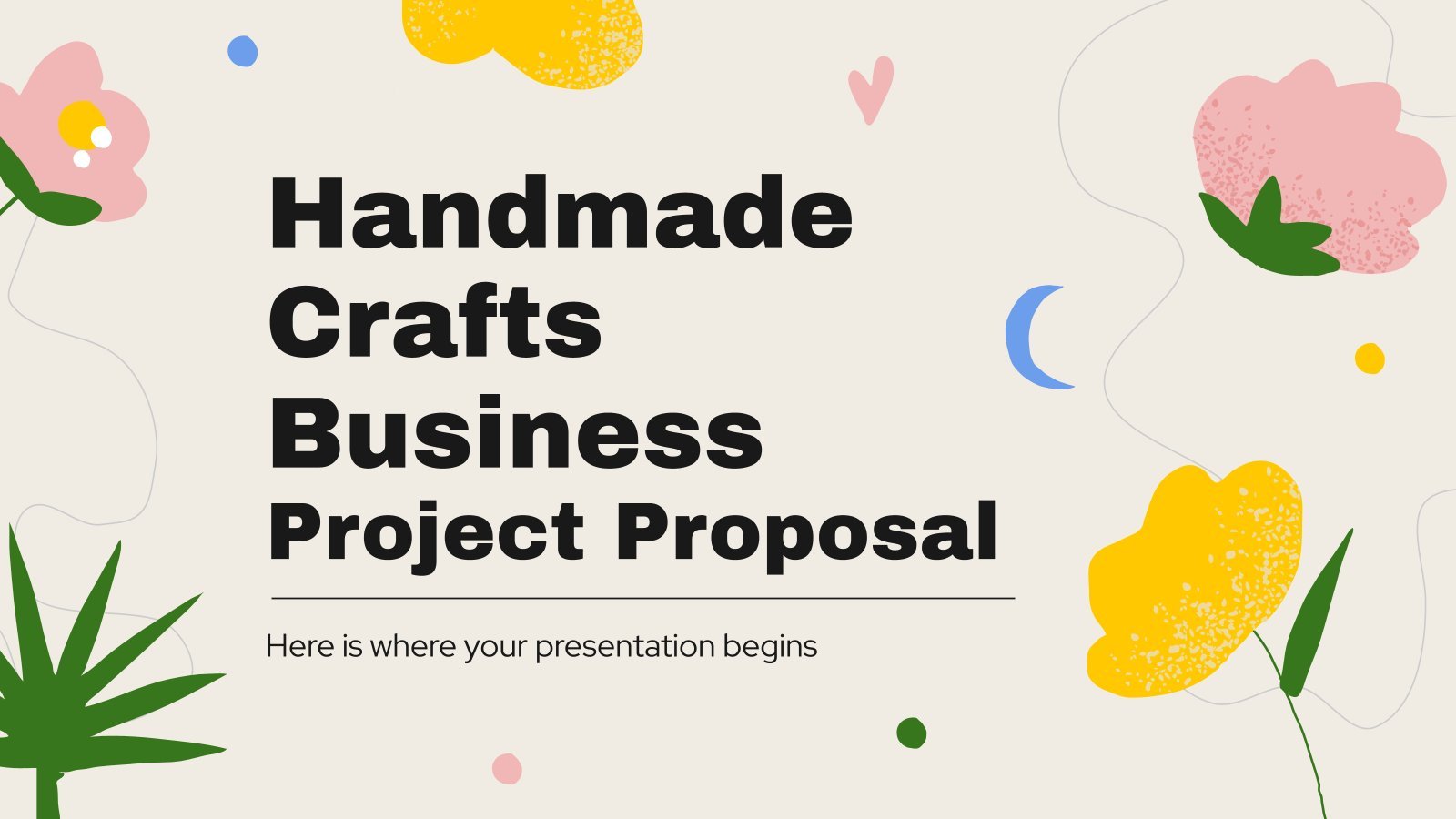 Handmade Crafts Business Project Proposal presentation template 