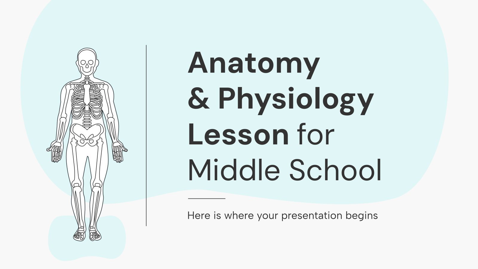 Plantilla de presentación Lección de anatomía y fisiología para la escuela secundaria