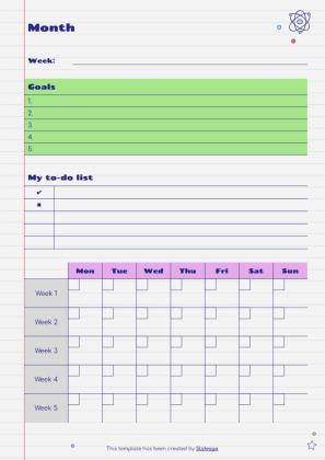 Agenda cahier de marqueur Brina - Mon agenda Modèles de présentation