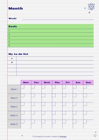 Agenda cahier de marqueur Brina - Mon agenda Modèles de présentation