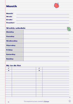Agenda cahier de marqueur Brina - Mon agenda Modèles de présentation