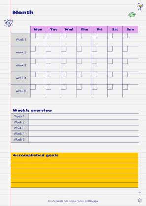 Agenda cahier de marqueur Brina - Mon agenda Modèles de présentation