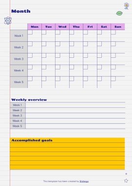 Agenda cahier de marqueur Brina - Mon agenda Modèles de présentation