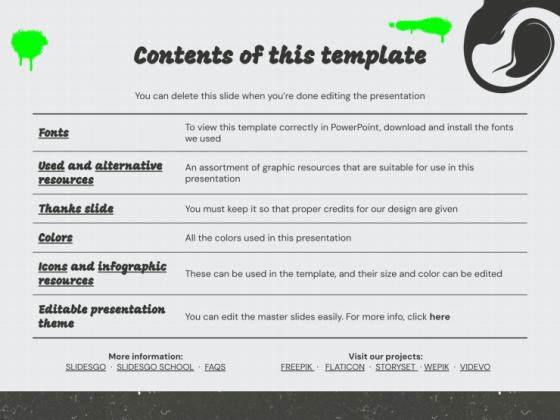 Graffiti Workshop presentation template 