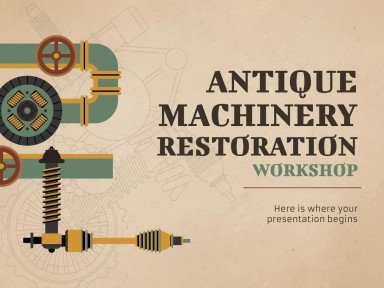 Antique Machinery Restoration Workshop presentation template 