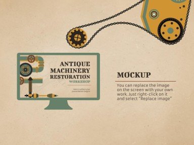 Antique Machinery Restoration Workshop presentation template 