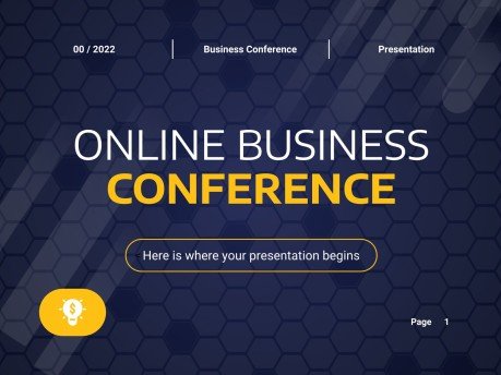 온라인 비즈니스 컨퍼런스 프레젠테이션 템플릿