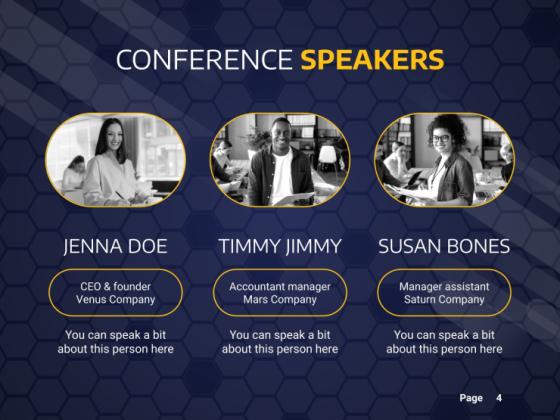 온라인 비즈니스 컨퍼런스 프레젠테이션 템플릿