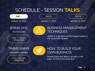 온라인 비즈니스 컨퍼런스 프레젠테이션 템플릿