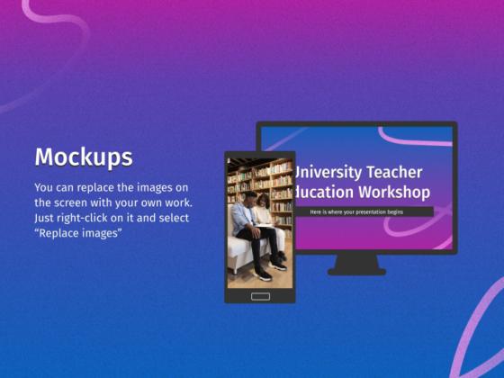 대학 교사 교육 워크숍 프레젠테이션 템플릿