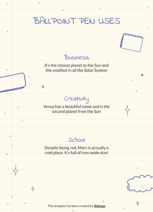 Kugelschreiber Planer Präsentationsvorlage