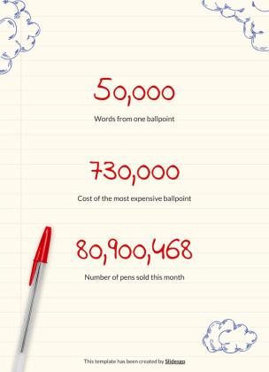 Kugelschreiber Planer Präsentationsvorlage