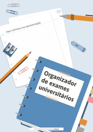 Organizer for University Exams presentation template 