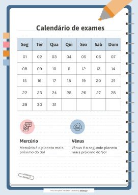 Organizer for University Exams presentation template 