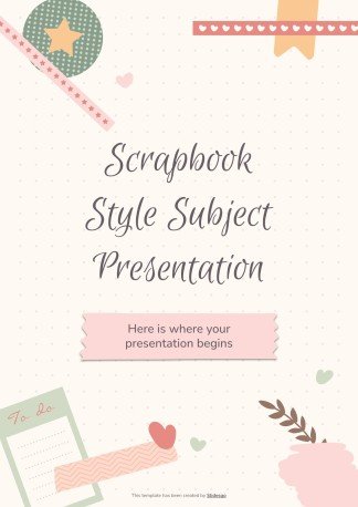 Panno Pastel Scrapbook Style Subject Presentation - My First Day presentation template 