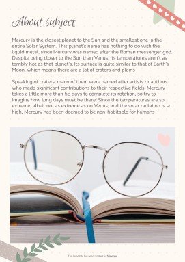 Panno Pastel Scrapbook Style Subject Presentation - My First Day presentation template 