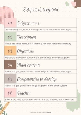 Panno Pastel Scrapbook Style Subject Presentation - My First Day presentation template 