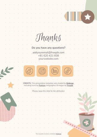 Panno Pastel Scrapbook Style Subject Presentation - My First Day presentation template 