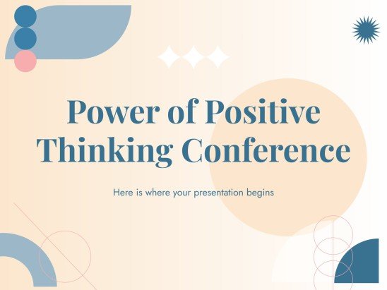 긍정적 사고의 힘 콘퍼런스 프레젠테이션 템플릿