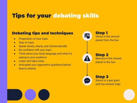 Improve your Skills to Debate Workshop presentation template 