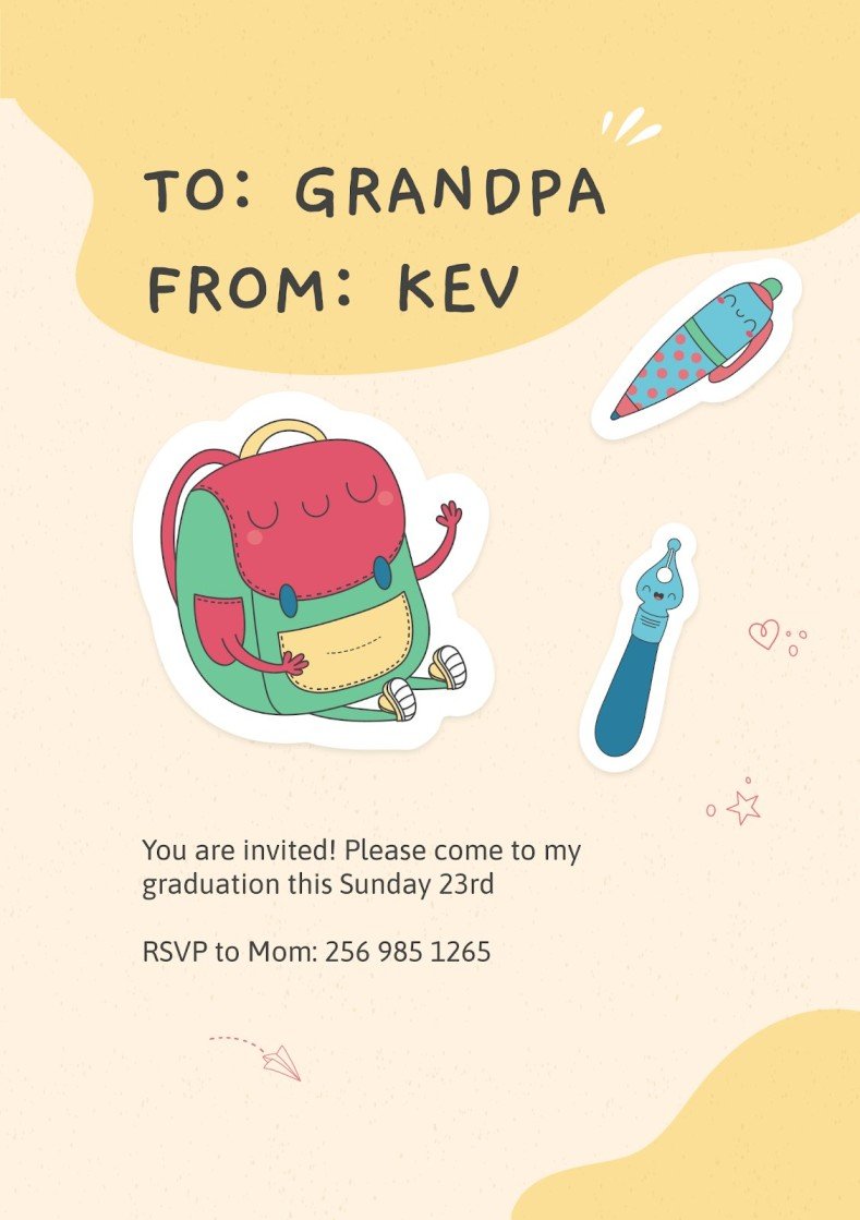 Printable Kindergarten Graduation Invitations Presentation