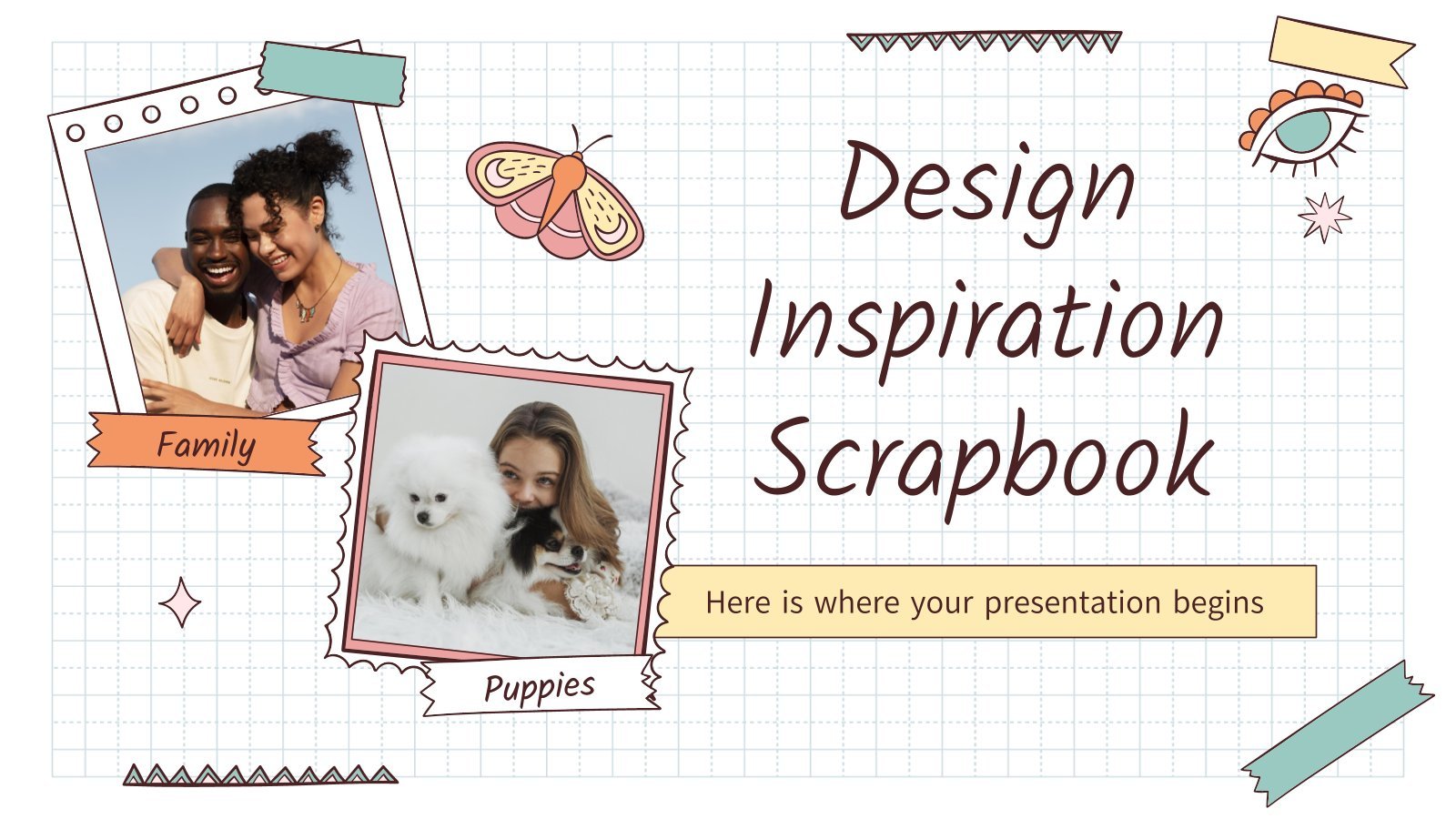 Design Inspiration Scrapbook presentation template 