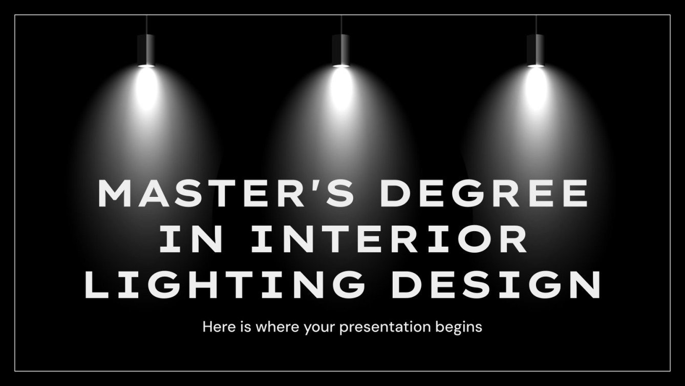 Master's Degree in Interior Lighting Design Presentation