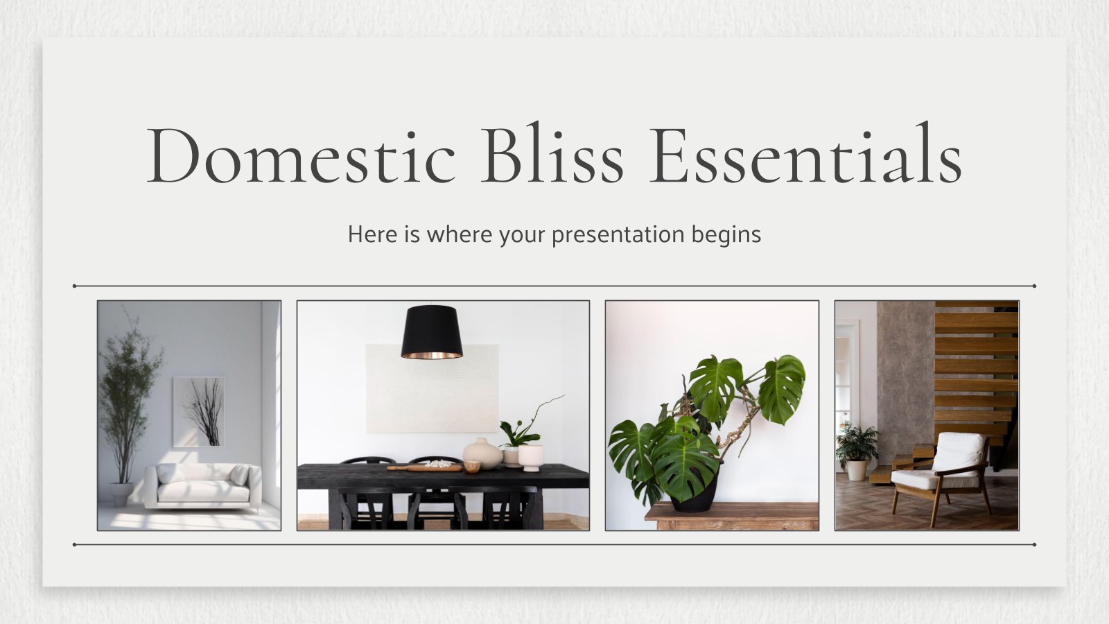 Domestic Bliss Essentials presentation template 