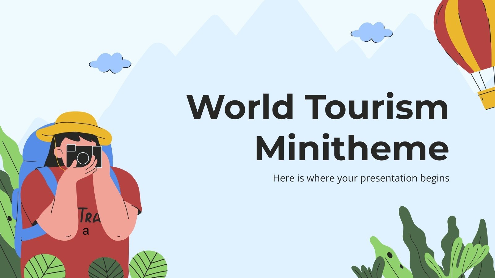 Minithème du tourisme mondial Modèles de présentation