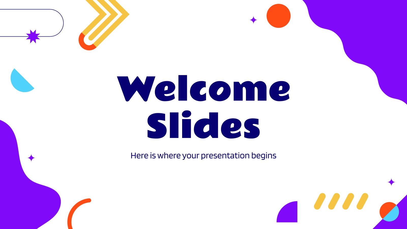 Welcome Slides presentation template 