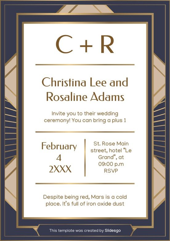 Wedding Anniversary Printable Invitations Presentation