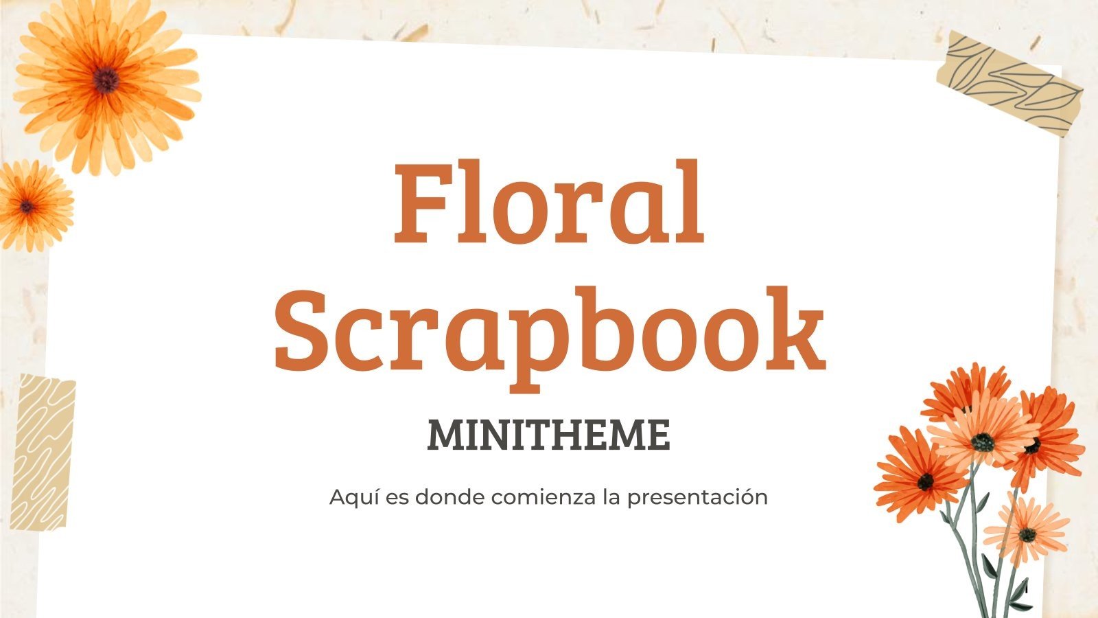 Floral Scrapbook Minitheme by Slidesgo Presentation