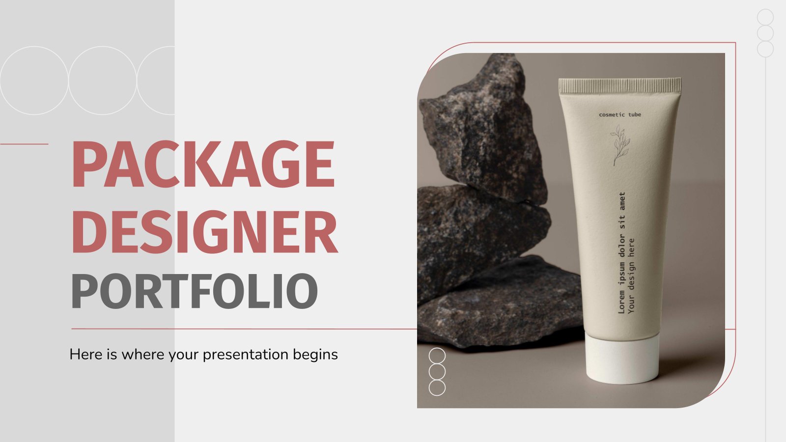 Package Designer Portfolio presentation template 