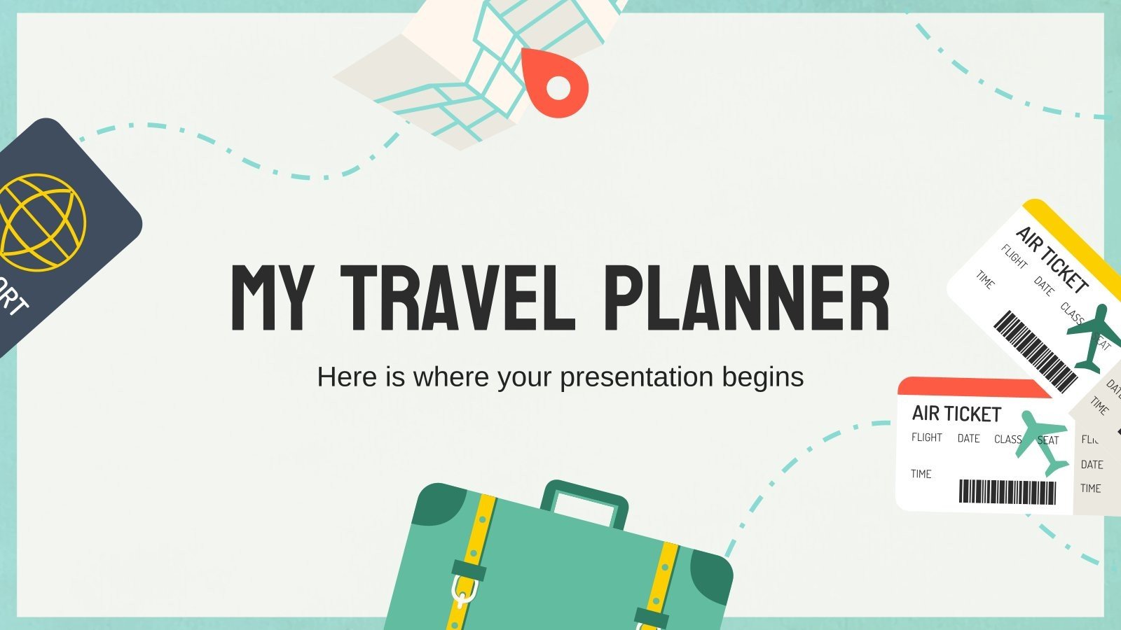 Mon planificateur de voyage Modèles de présentation