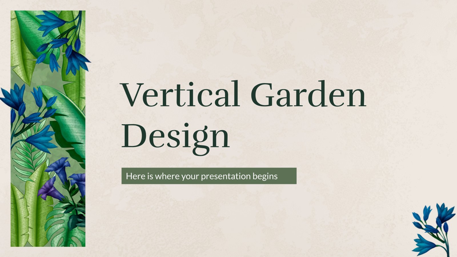 Vertical Garden Design presentation template 