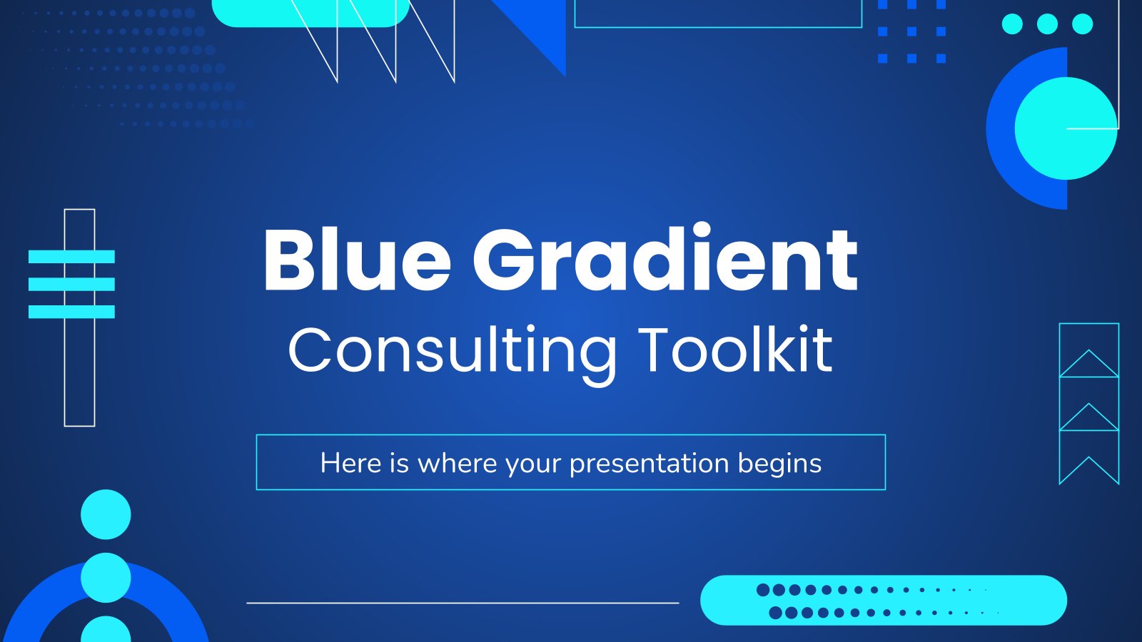 Blue Gradient Consulting Toolkit presentation template 