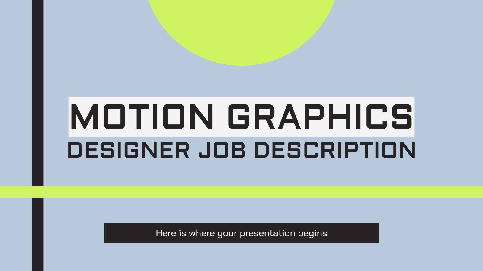 Motion Graphics Designer Job Description Presentation